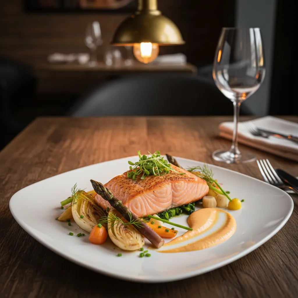 Zalm met seizoensgroenten