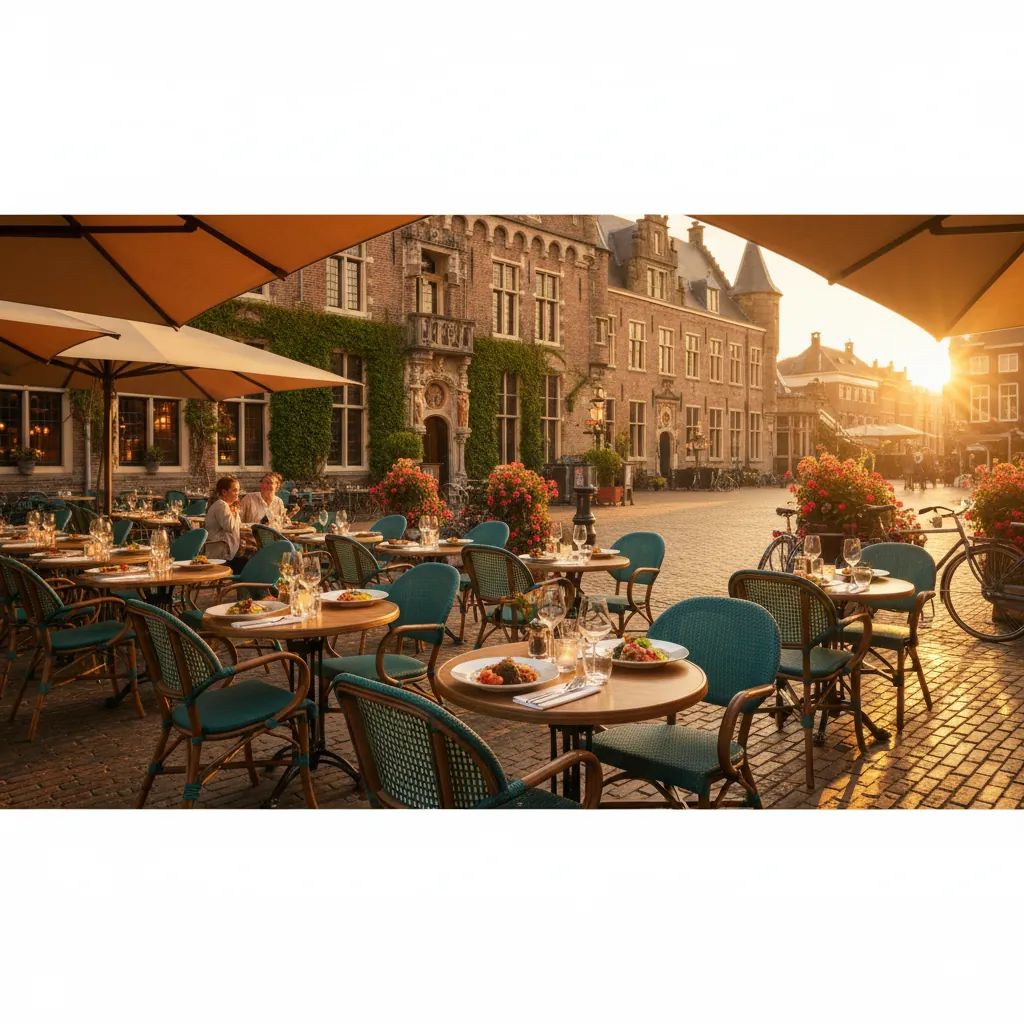 Het gezellige terras van Brasserie Het Kasteeltje op de Markt van Culemborg